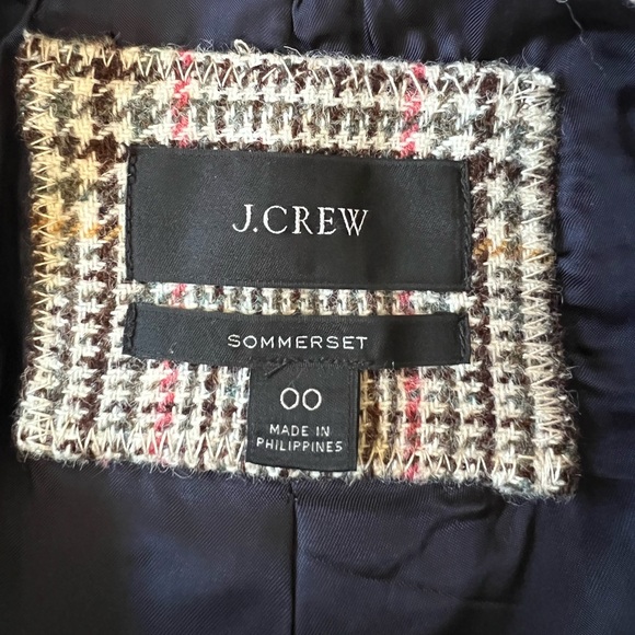 J Crew Sommerset blazer in glen plaid English wool— Women’s 00 - Picture 14 of 14